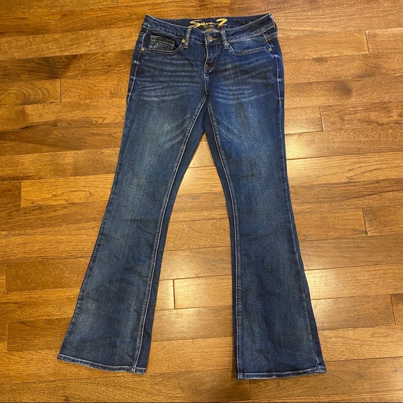 Seven7 Denim - SEVEN7 BOOTCUT BLUE DENIM JEANS